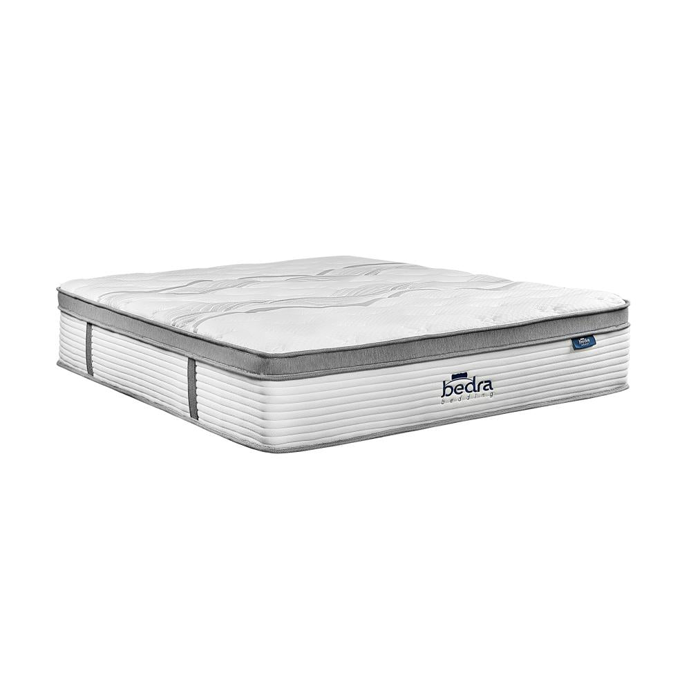 Queen Mattress Euro Top Bed Mattress Pocket Spring Medium Firm 34cm 7 Zone Bedra-Mattress-PEROZ Accessories