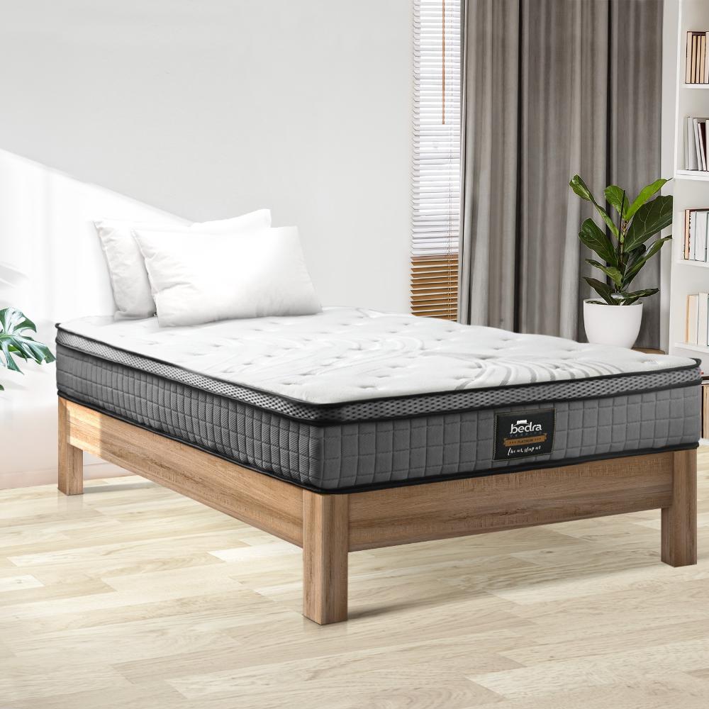 Bedra Single Mattress Bed Spring Mattress 4D Mesh Fabric Euro Top Medium 22cm-Mattress-PEROZ Accessories