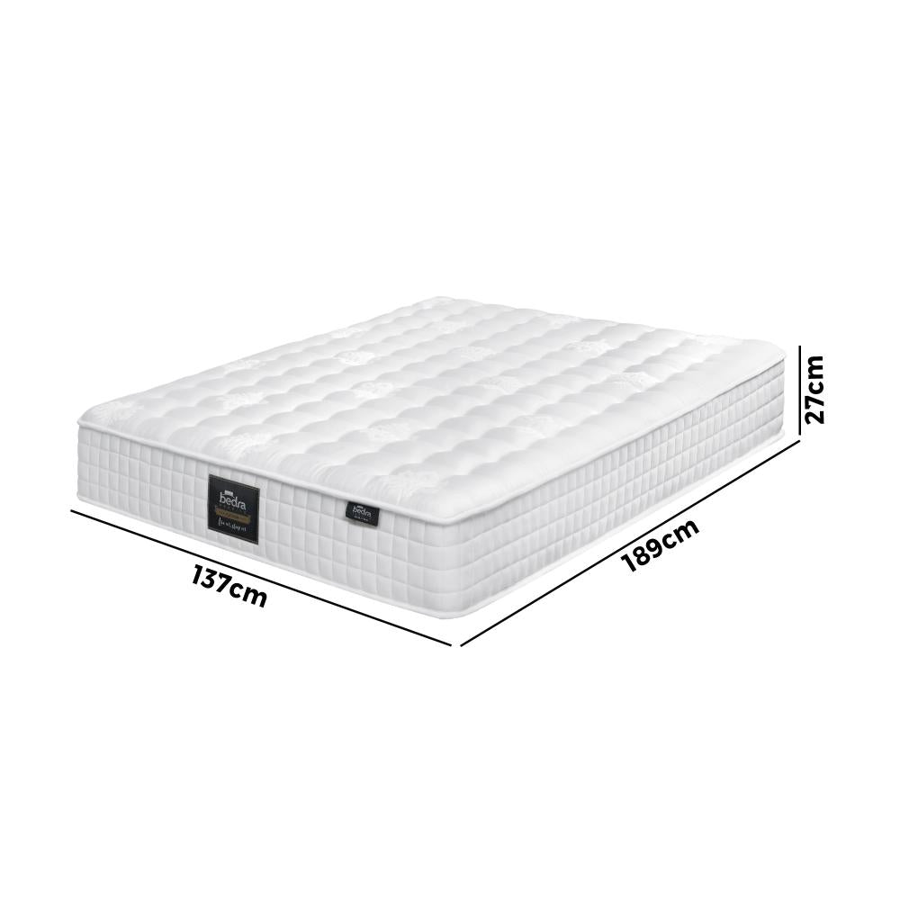 Bedra Double Mattress, 27cm Bed Mattress with Top Pocket Spring System-Mattress-PEROZ Accessories