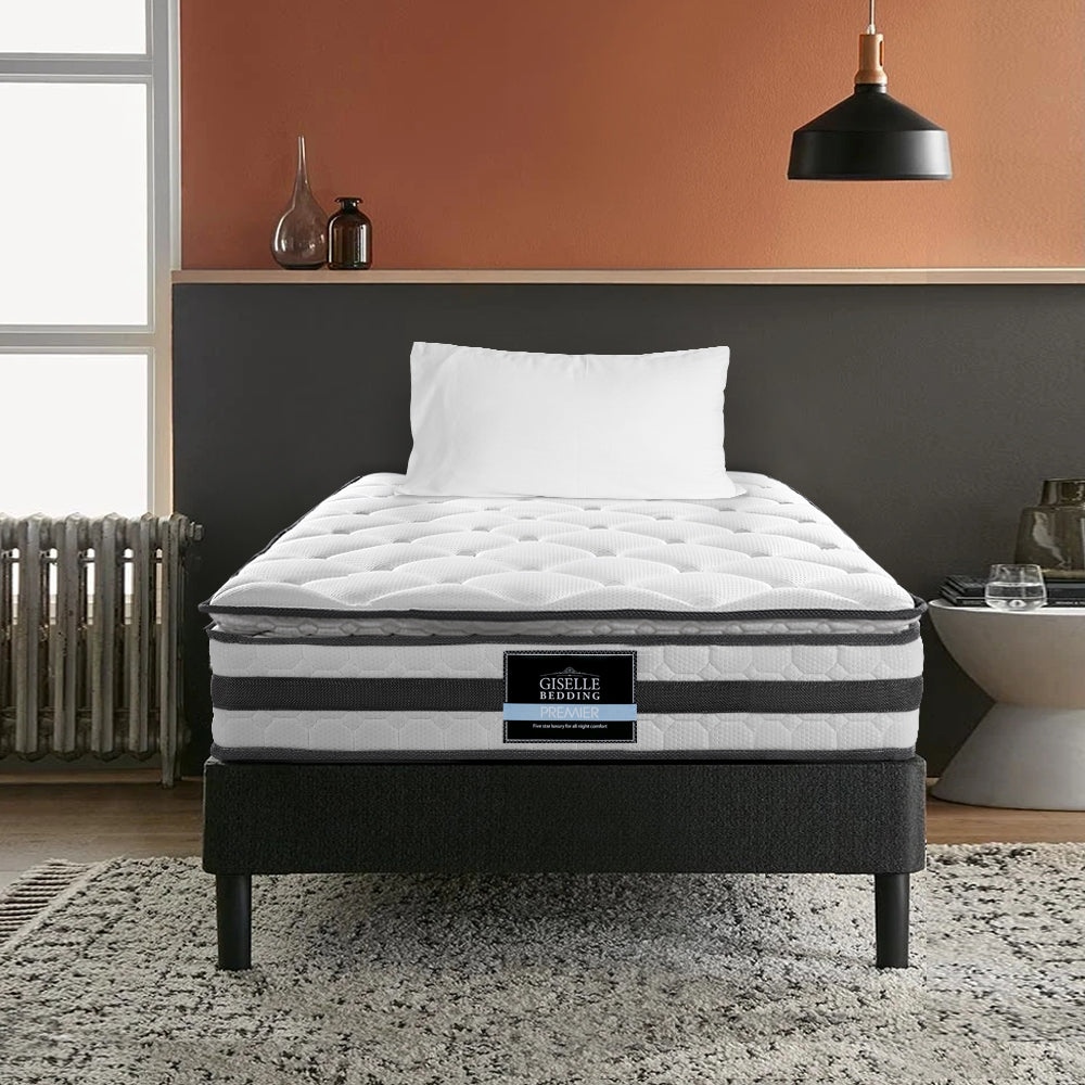 Giselle Bedding Normay Bonnell Spring Mattress 21cm Thick King Single-Furniture &gt; Mattresses-PEROZ Accessories