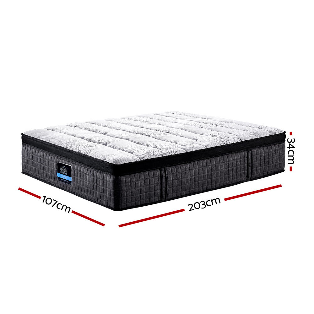 Giselle Mattress 9 Zone Pocket Spring Latex Foam Medium Firm 34cm King Single-Furniture > Mattresses-PEROZ Accessories
