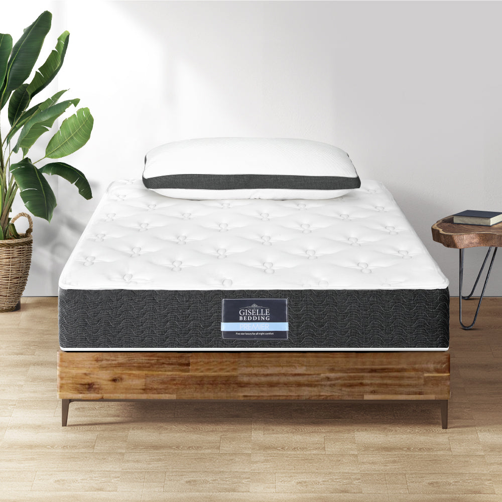 Giselle Bedding Mattress Medium Soft Mattresses Pillow Pocket Spring King Single-Furniture > Mattresses-PEROZ Accessories