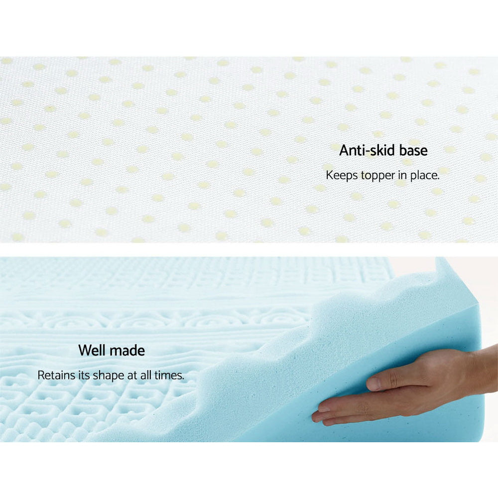 Giselle Bedding Memory Foam Mattress Topper 11-Zone 8cm Single-Home & Garden > Bedding-PEROZ Accessories