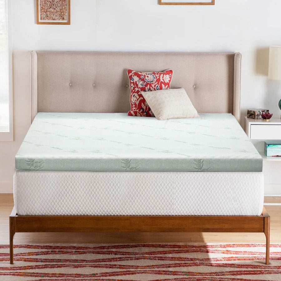 Giselle Bedding Cool Gel Memory Foam Mattress Topper w/Bamboo Cover 10cm - Queen-Furniture > Mattresses-PEROZ Accessories