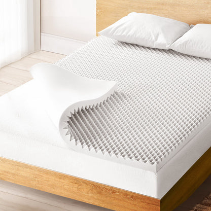 Giselle Bedding Mattress Topper Egg Crate Foam Toppers Bed Protector Underlay K-Furniture &gt; Mattresses-PEROZ Accessories