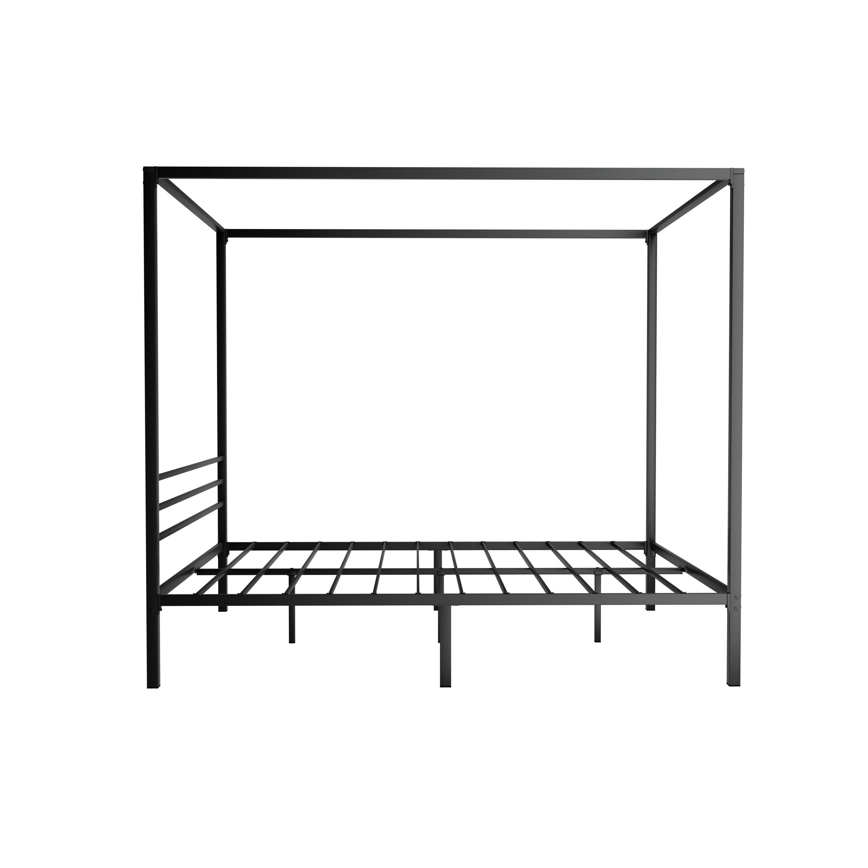 Artiss Bed Frame Metal Four-poster Platform Base Queen Size Black POCHY-Furniture &gt; Bedroom - Peroz Australia - Image - 5