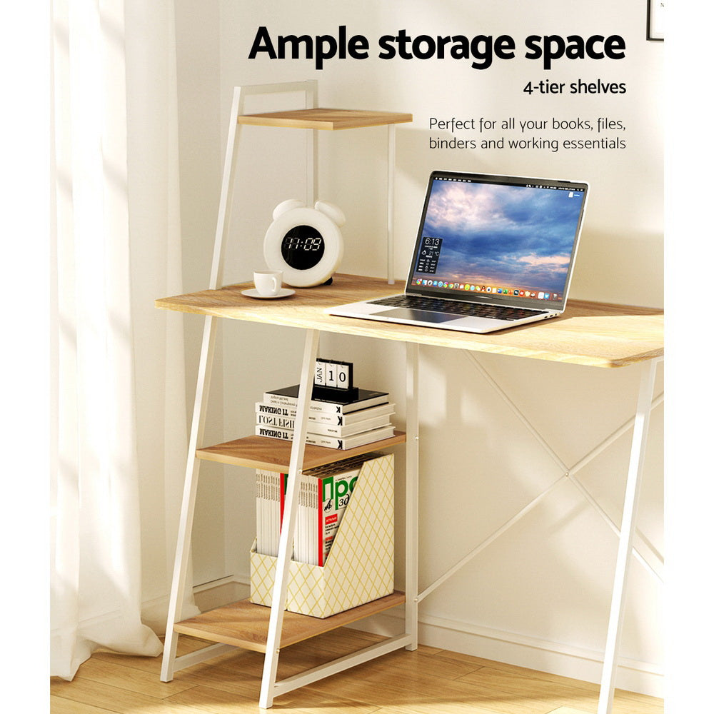 Artiss Computer Desk Laptop Table Bookshelf Desk Storage Rack Home Study Office-Furniture > Office - Peroz Australia - Image - 7