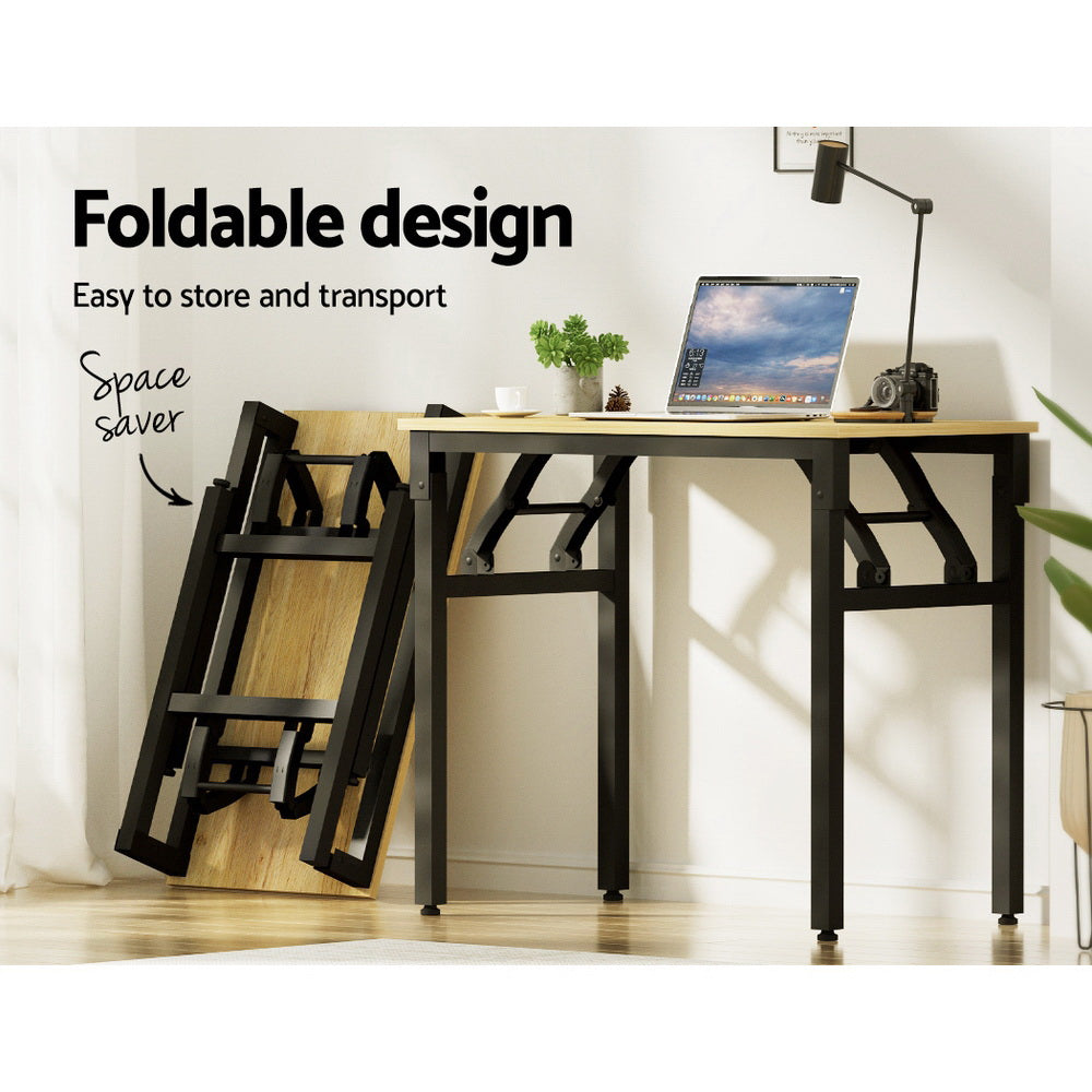 Artiss Computer Desk Laptop Table Bookshelf Desk Storage Rack Office Study Oak-Furniture > Office - Peroz Australia - Image - 5