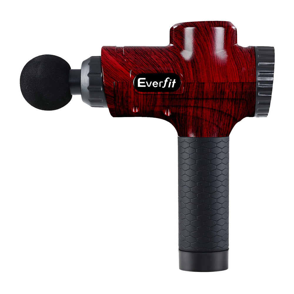 Everfit Massage Gun 6 Heads Electric Massager LCD Vibration Percussion Relief-Massagers-PEROZ Accessories
