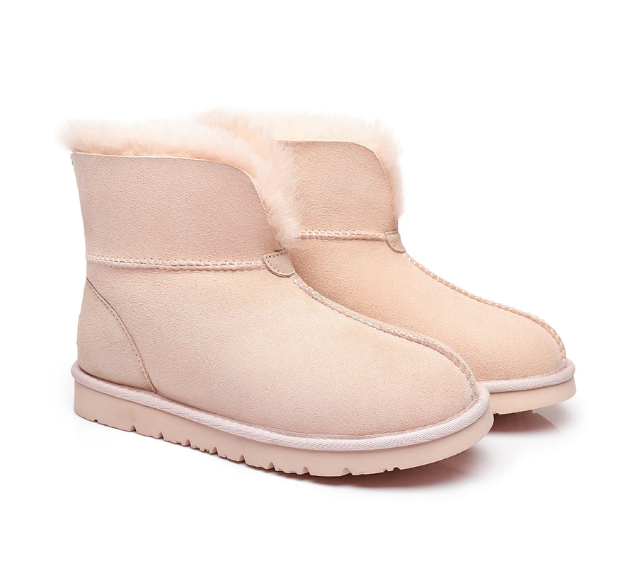 Australian Shepherd UGG Slippers Mallow Double Face Sheepskin Unisex Ankle Collar Slipper Water Resistant-Slippers-PEROZ Accessories