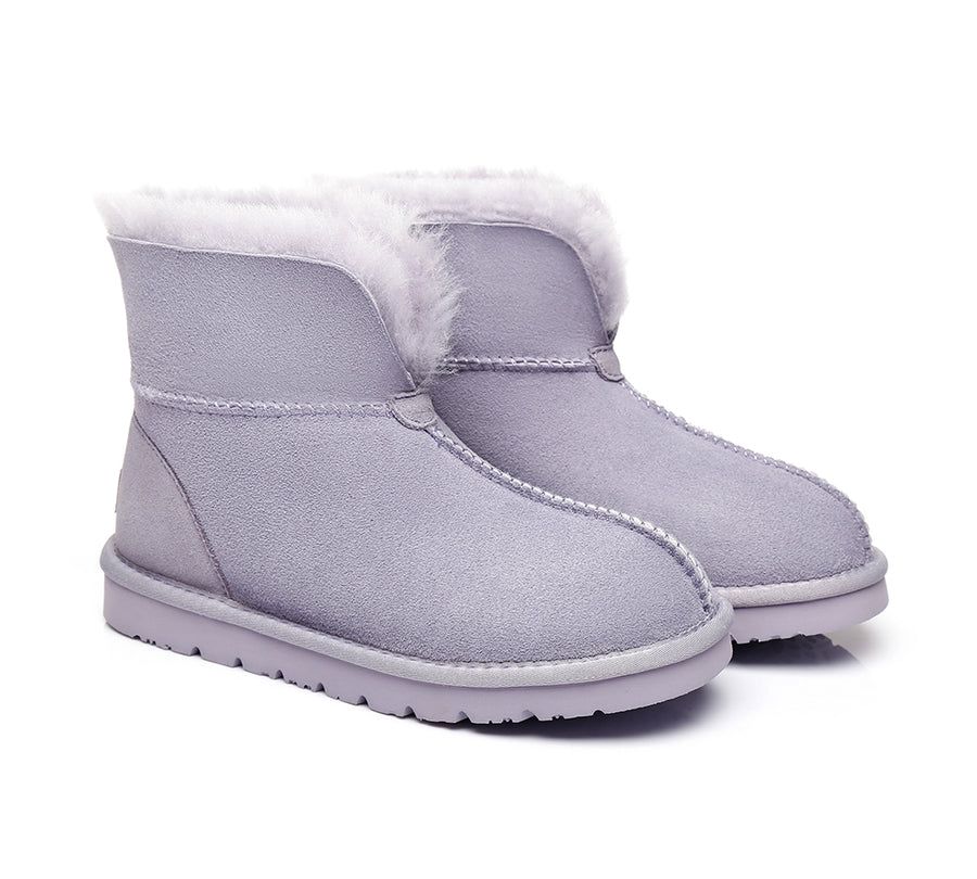 Australian Shepherd UGG Slippers Mallow Double Face Sheepskin Unisex Ankle Collar Slipper Water Resistant-Slippers-PEROZ Accessories