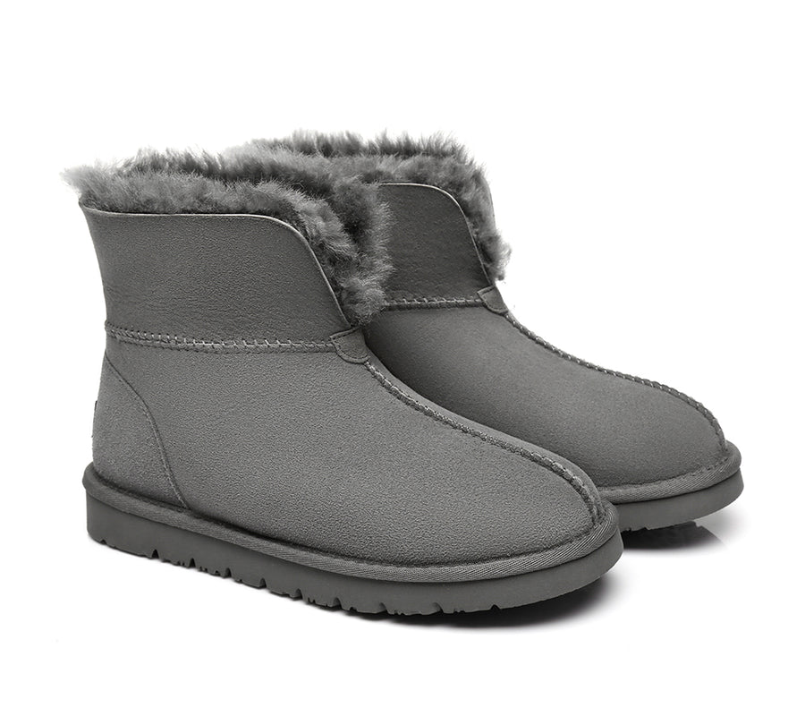 Australian Shepherd UGG Slippers Mallow Double Face Sheepskin Unisex Ankle Collar Slipper Water Resistant-Slippers-PEROZ Accessories