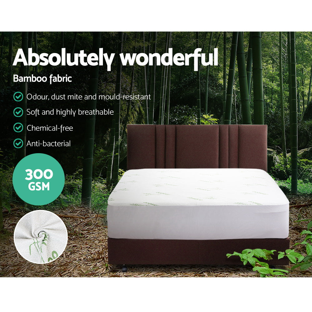 Giselle Bedding Giselle Bedding Bamboo Mattress Protector Double-Furniture > Mattresses-PEROZ Accessories