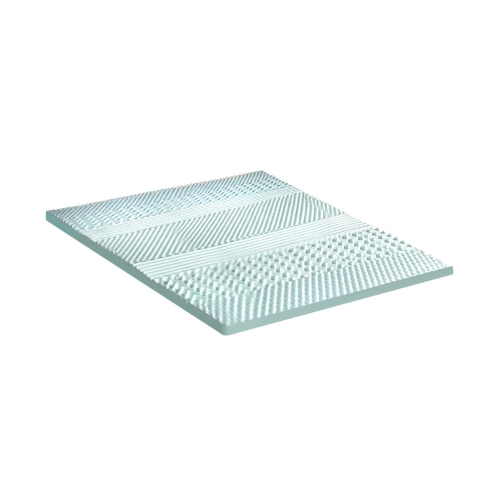 Bedra Memory Foam Mattress Topper Cool Gel Bed Bamboo Cover 7-Zone 5CM Queen-Mattress Topper-PEROZ Accessories