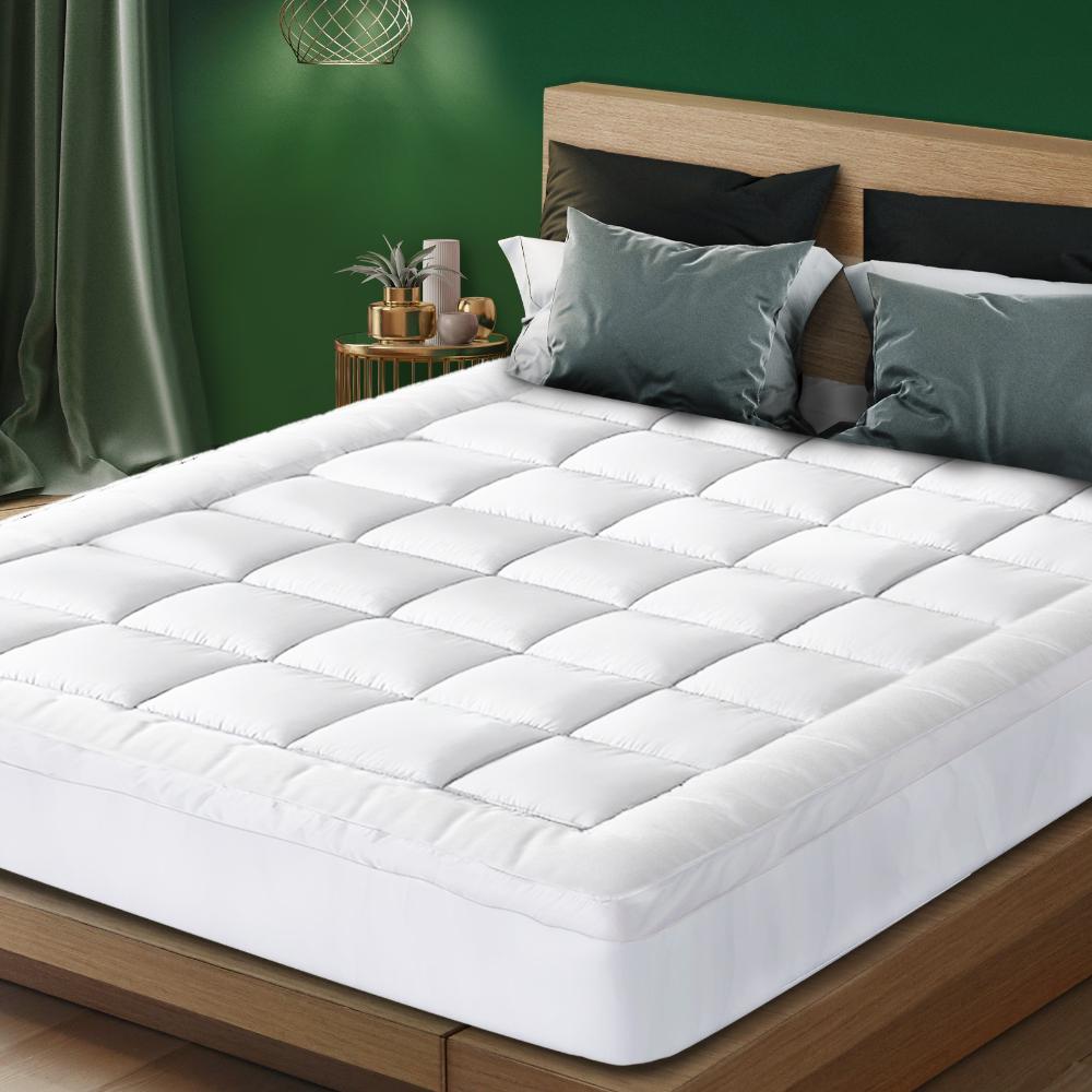 Bedra Mattress Topper Microfibre Pillowtop Protector Underlay Pad King-Mattress Topper-PEROZ Accessories