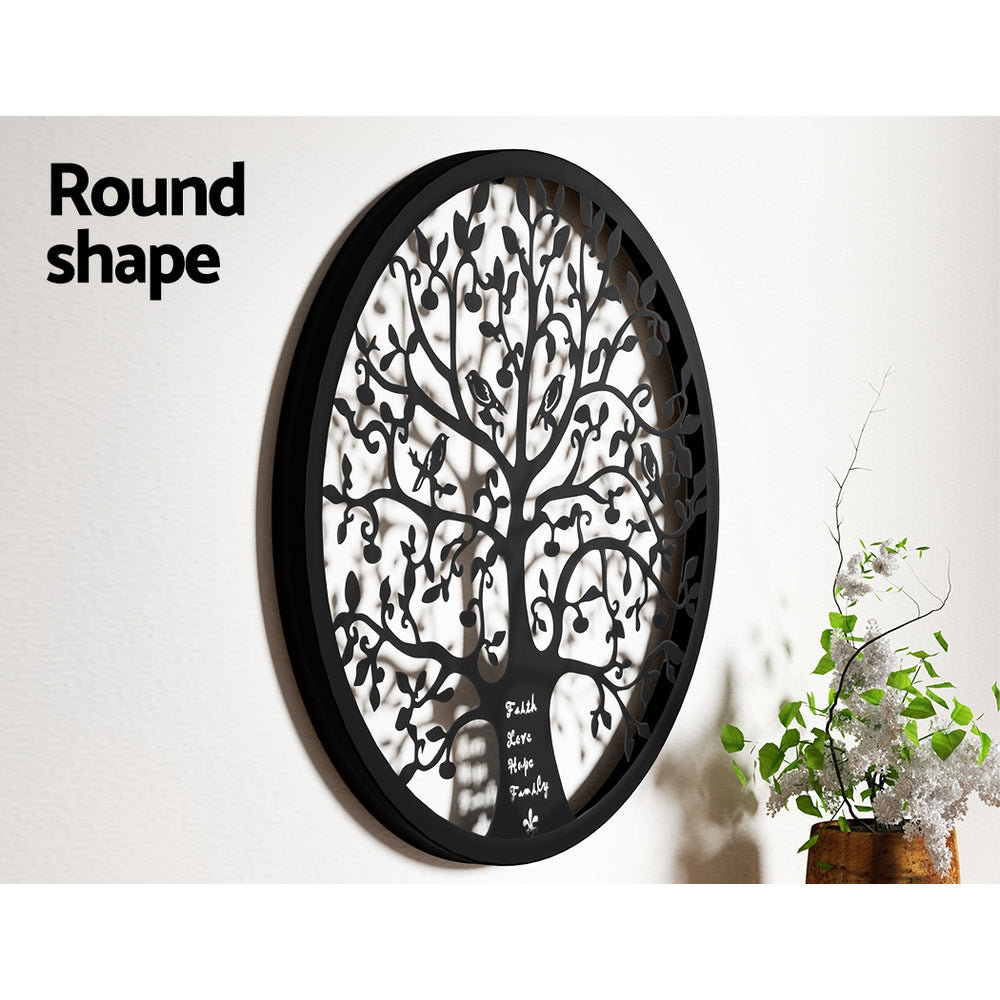 Artiss Metal Wall Art Hanging Sculpture Home Decor Leaf Tree of Life Round Frame-Home & Garden > Decor-PEROZ Accessories