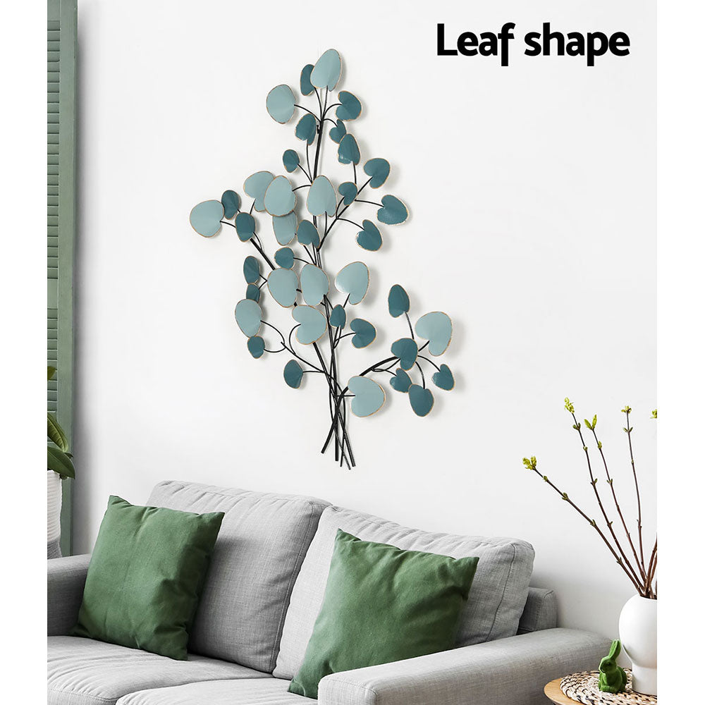 Artiss Metal Wall Art Hanging Sculpture Home Decor Leaf Tree of Life Blue-Appliances > Appliances Others-PEROZ Accessories