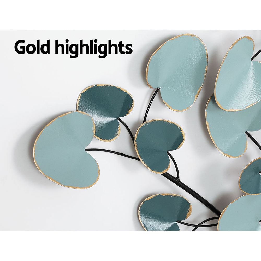 Artiss Metal Wall Art Hanging Sculpture Home Decor Leaf Tree of Life Blue-Appliances > Appliances Others-PEROZ Accessories