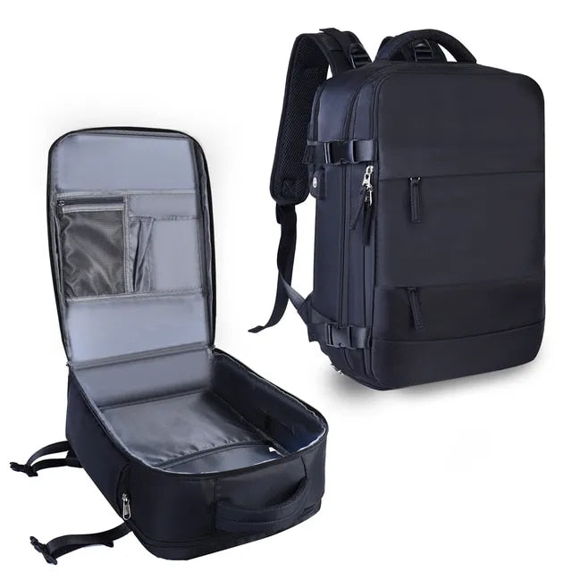Anypack Backpack Black Multi-Function Luggage Lightweight Waterproof Women&