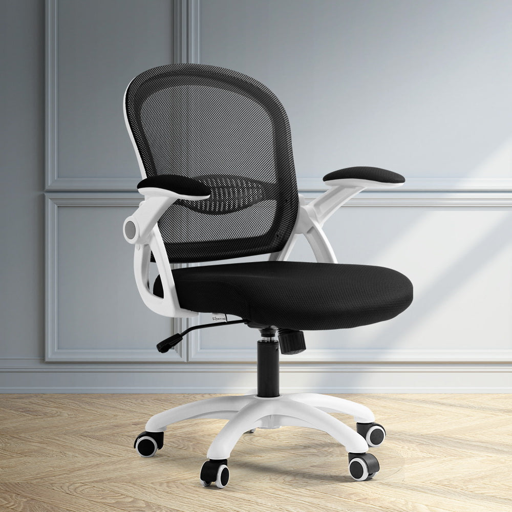Artiss Office Chair Mesh Computer Desk Chairs Work Study Gaming Mid Back Black-Furniture &gt; Office - Peroz Australia - Image - 1