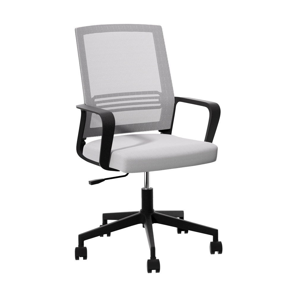 Artiss Mesh Office Chair Computer Gaming Desk Chairs Work Study Mid Back Grey-Furniture &gt; Office-PEROZ Accessories