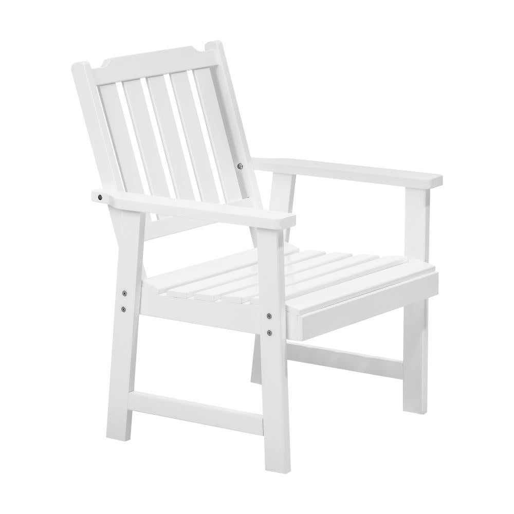 Shop Livsip Outdoor Armchair Wooden Patio Furniture Chairs Garden Seat White | PEROZ Australia