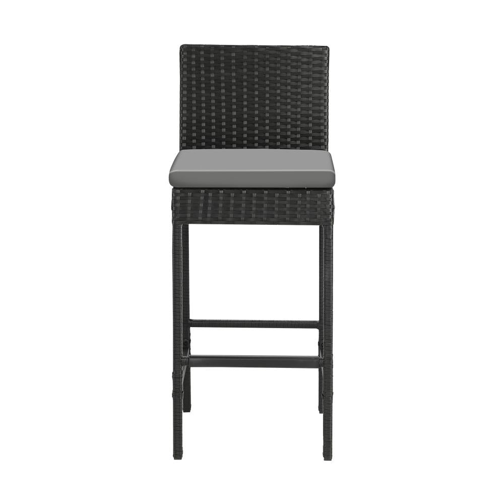 Livsip Outdoor Rattan Bar Stools Patio Dinning Chairs Cafe Garden Furniture 2X-Outdoor Bar Chair-PEROZ Accessories