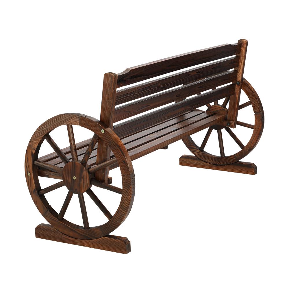 Livsip Garden Bench 3 Seater Outdoor Furniture Wooden Wagon Chair Patio Lounge-Wagon Chair-PEROZ Accessories