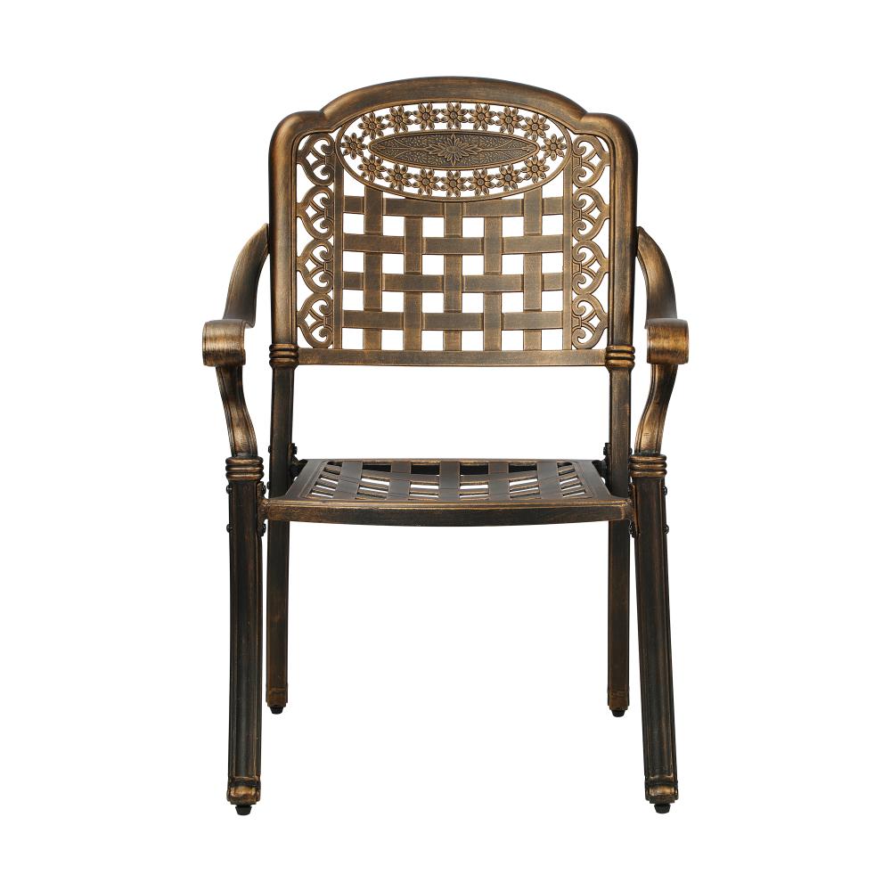 Livsip Outdoor Furniture Dining Chairs Cast Aluminium Garden Patio Chairs x2-Outdoor Dining Set-PEROZ Accessories