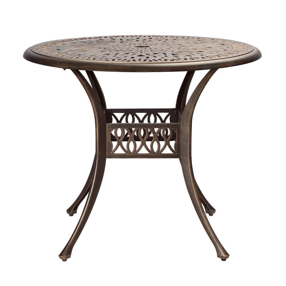 Livsip Garden Table Bronze Cast Aluminium Outdoor Patio Dining Side Table 75cm-Outdoor Dining Set-PEROZ Accessories