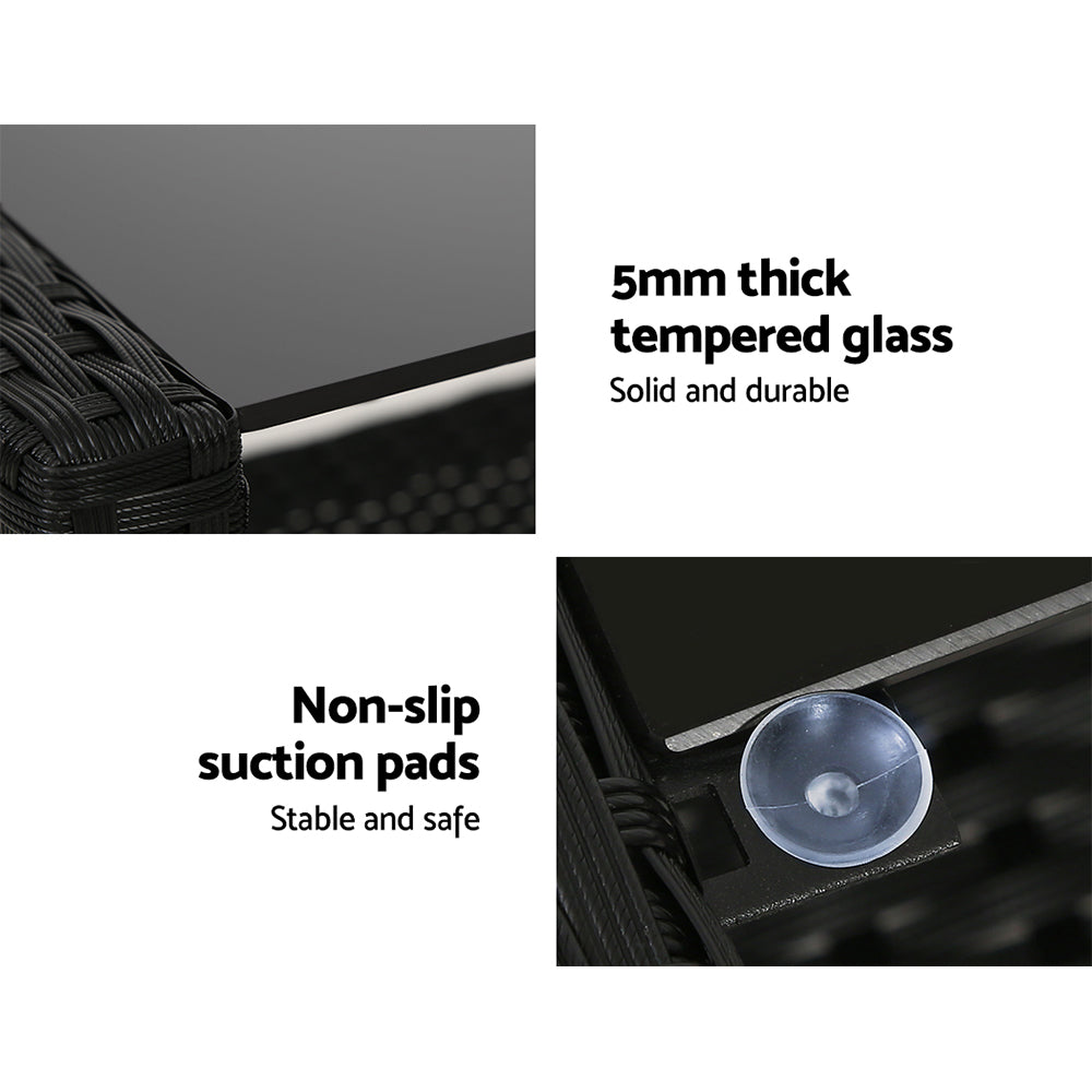 Gardeon Outdoor Furniture Lounge Table Chairs Garden Patio Wicker Sofa Set-Furniture > Outdoor-PEROZ Accessories