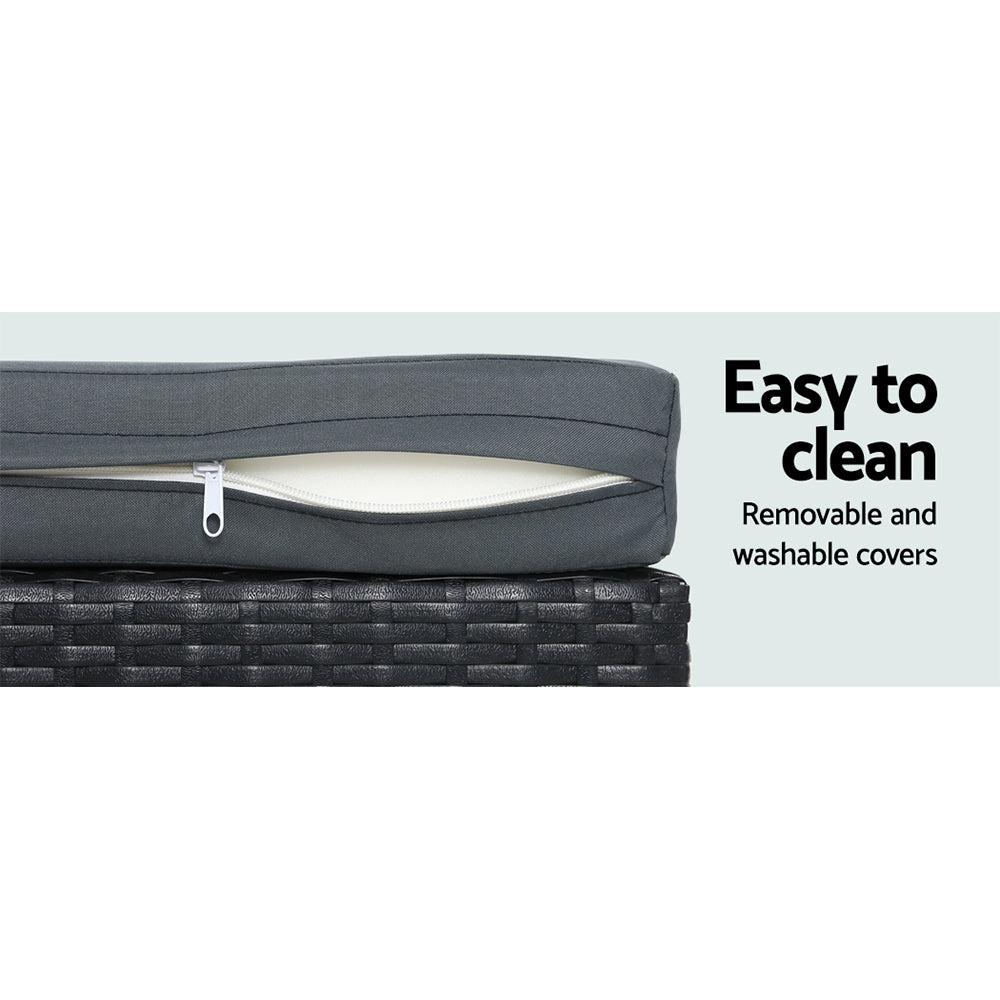 Gardeon Outdoor Furniture Lounge Table Chairs Garden Patio Wicker Sofa Set-Furniture > Outdoor-PEROZ Accessories