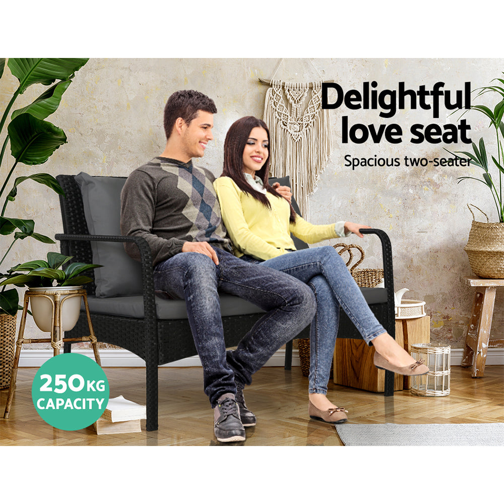 Gardeon Outdoor Furniture Lounge Table Chairs Garden Patio Wicker Sofa Set-Furniture > Outdoor-PEROZ Accessories