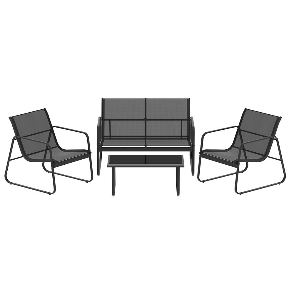 Gardeon Outdoor Lounge Setting Garden Patio Furniture Textilene Sofa Table Chair-Furniture > Outdoor-PEROZ Accessories