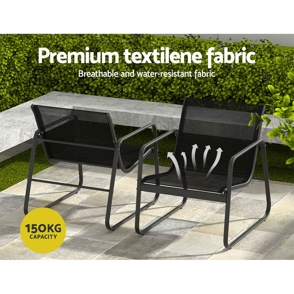 Gardeon Outdoor Lounge Setting Garden Patio Furniture Textilene Sofa Table Chair-Furniture > Outdoor-PEROZ Accessories