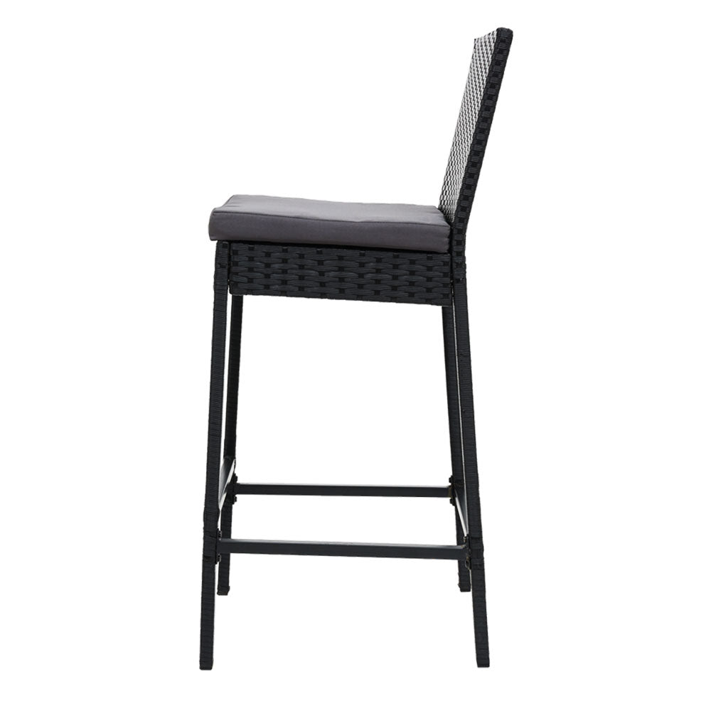 Gardeon Set of 2 Outdoor Bar Stools Dining Chairs Wicker Furniture-Furniture > Outdoor-PEROZ Accessories