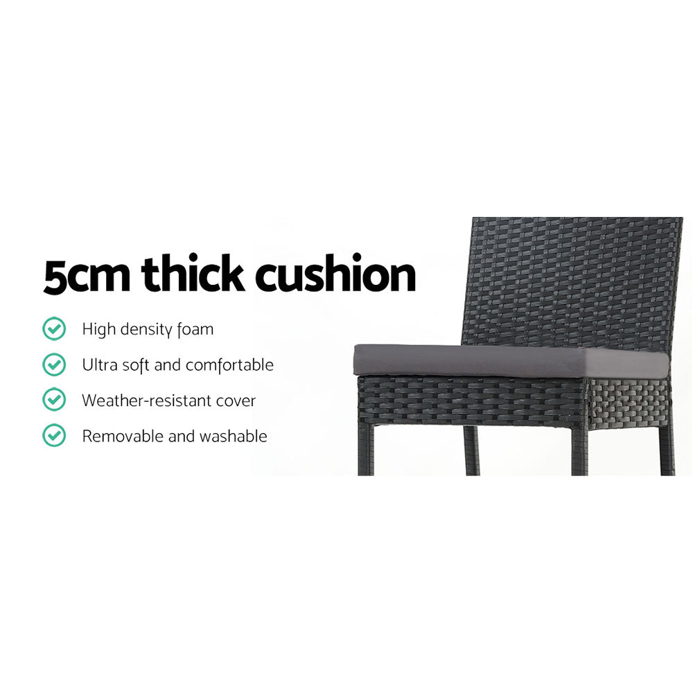 Gardeon Set of 4 Outdoor Bar Stools Dining Chairs Wicker Furniture-Furniture > Outdoor-PEROZ Accessories