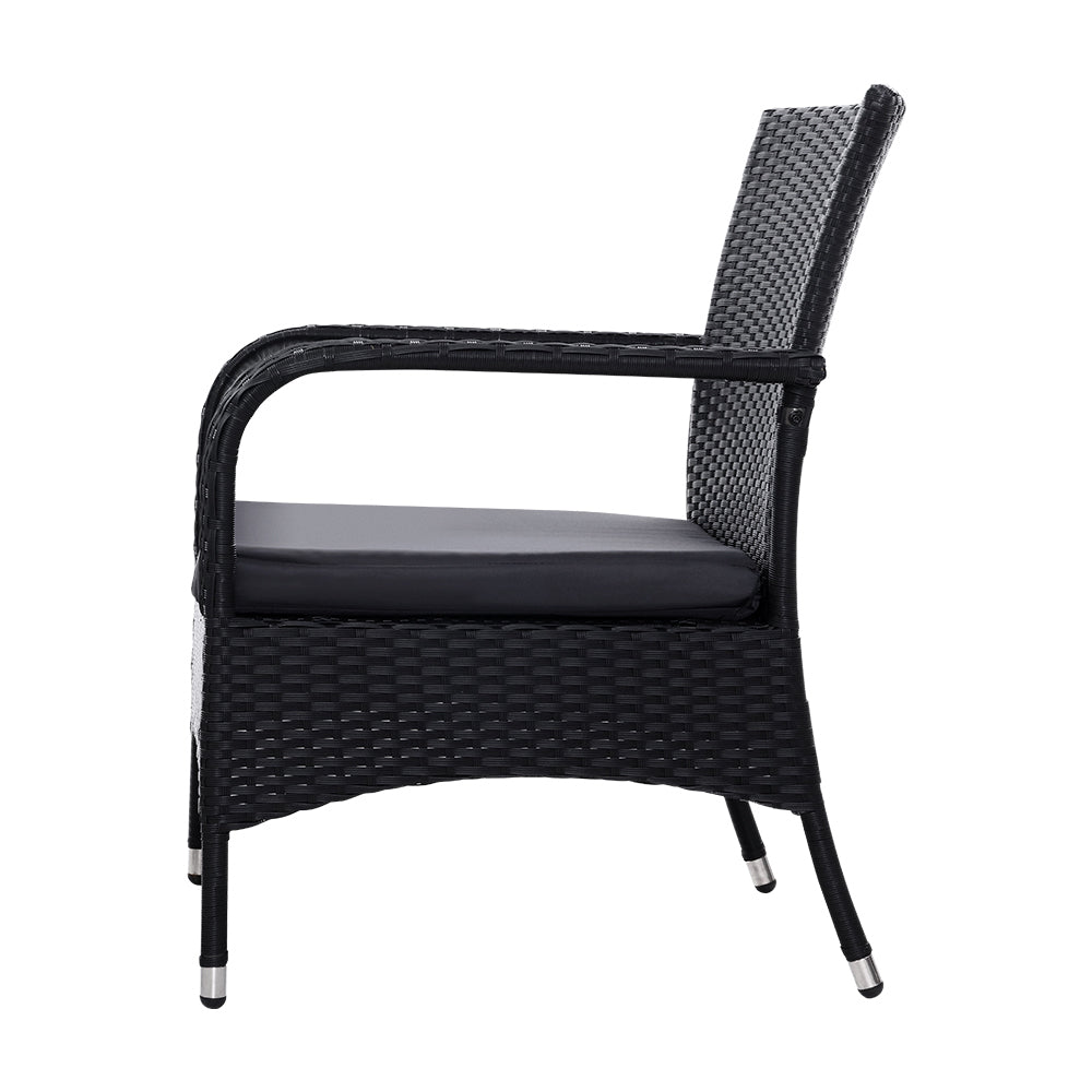 Outdoor Furniture Patio Set Wicker Outdoor Conversation Set Chairs Table 3PCS-Furniture > Outdoor-PEROZ Accessories