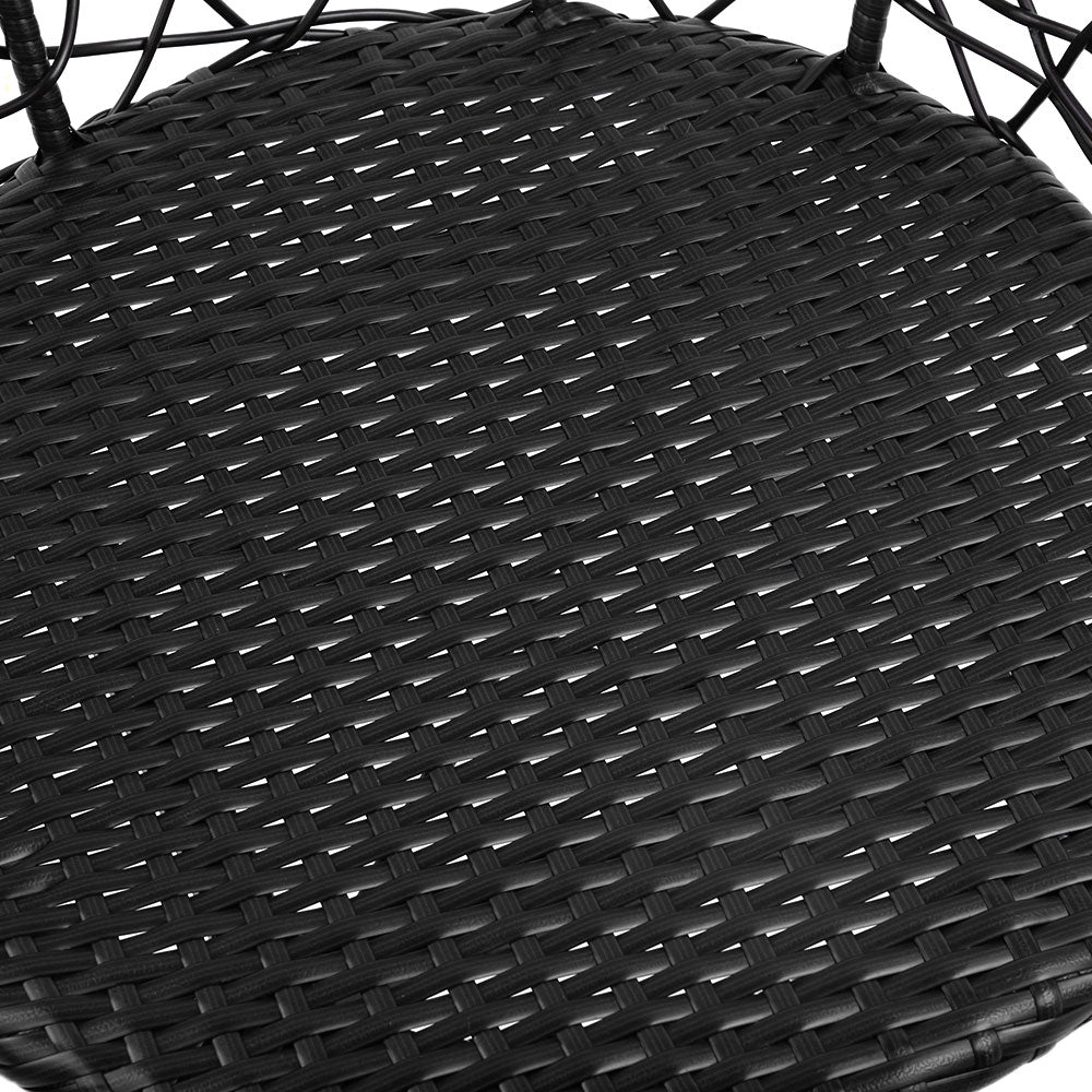 Gardeon Outdoor Patio Chair and Table - Black-Furniture > Outdoor-PEROZ Accessories