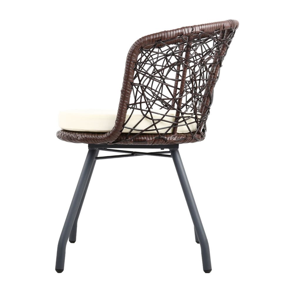 Gardeon Outdoor Patio Chair and Table - Brown-Furniture > Outdoor-PEROZ Accessories