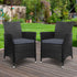 Set of 2 Outdoor Bistro Set Chairs Patio Furniture Dining Wicker Garden Cushion Gardeon-Furniture > Outdoor-PEROZ Accessories