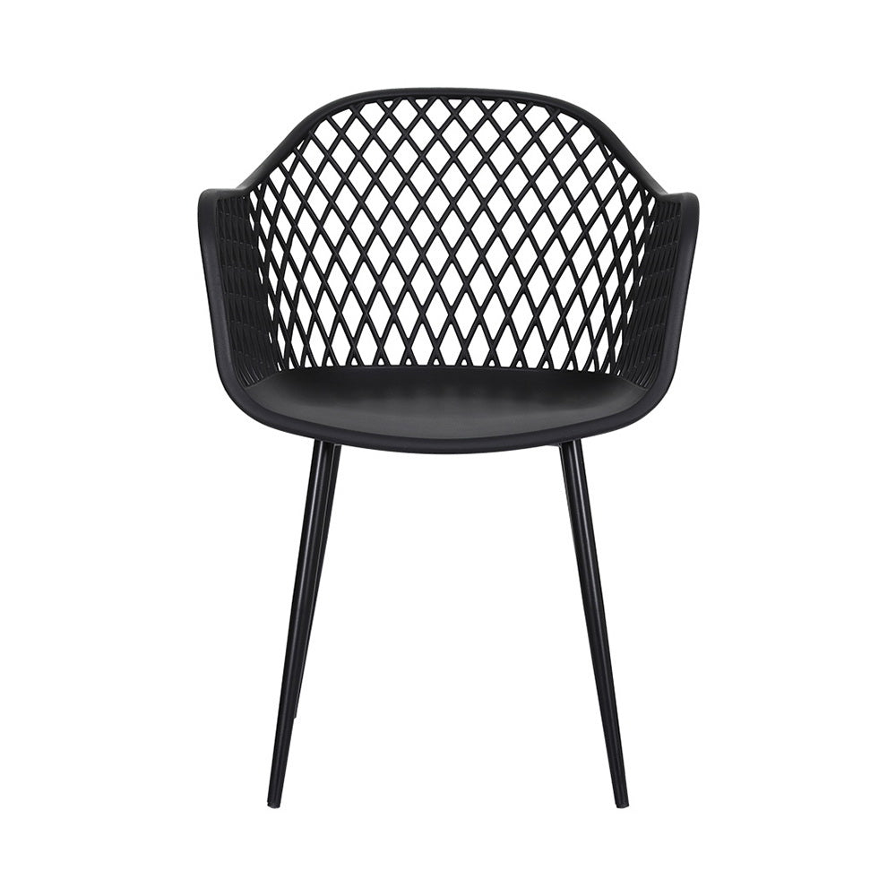 Gardeon 4PC Outdoor Dining Chairs PP Lounge Chair Patio Furniture Garden Black-Furniture > Outdoor-PEROZ Accessories