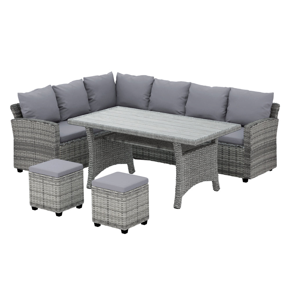 Gardeon Outdoor Dining Set Wicker Table Chairs Setting 8 Seater-Furniture > Outdoor-PEROZ Accessories