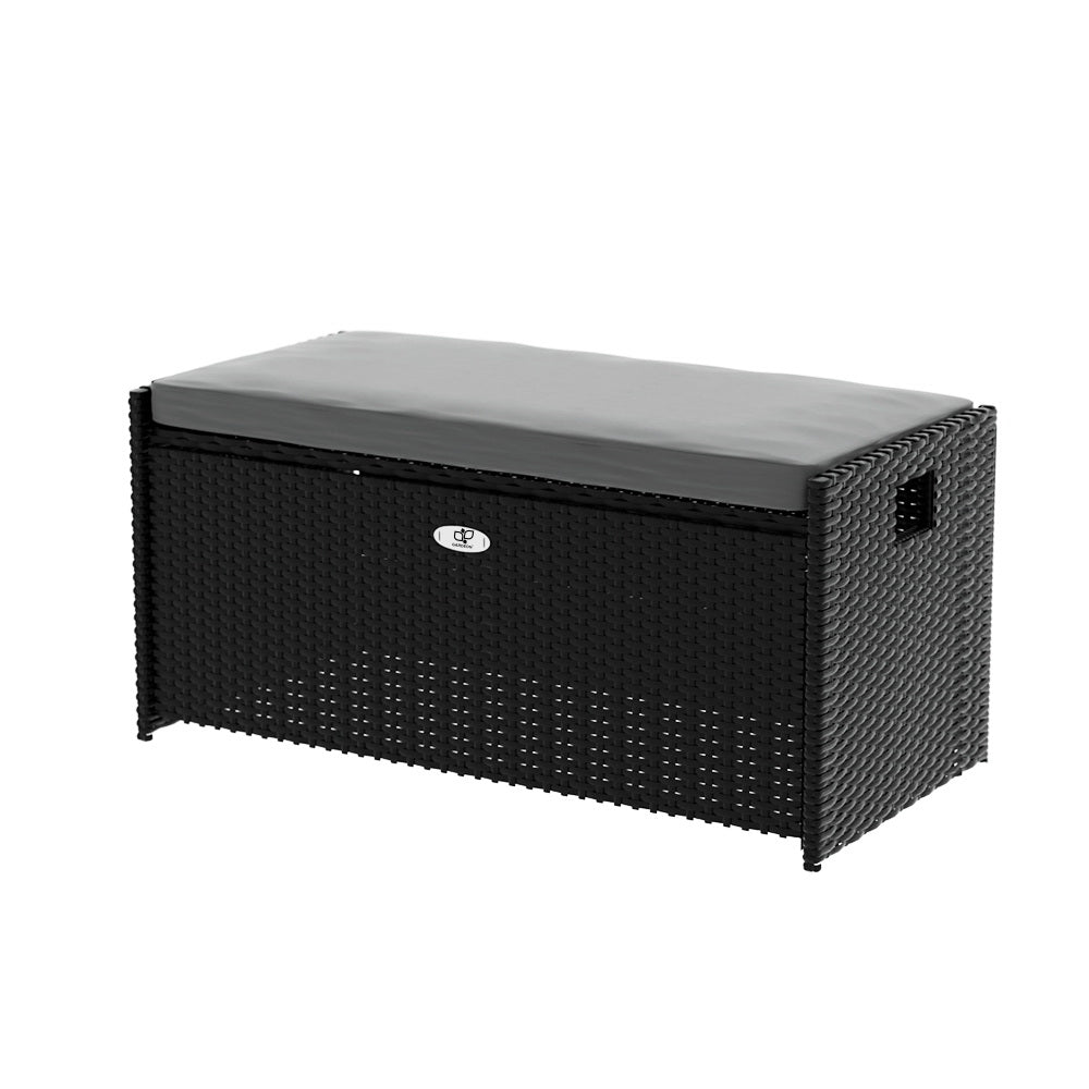 Gardeon Outdoor Storage Bench Box Garden Sheds Tools Wicker Cushion Patio Chair-Home & Garden > Storage-PEROZ Accessories