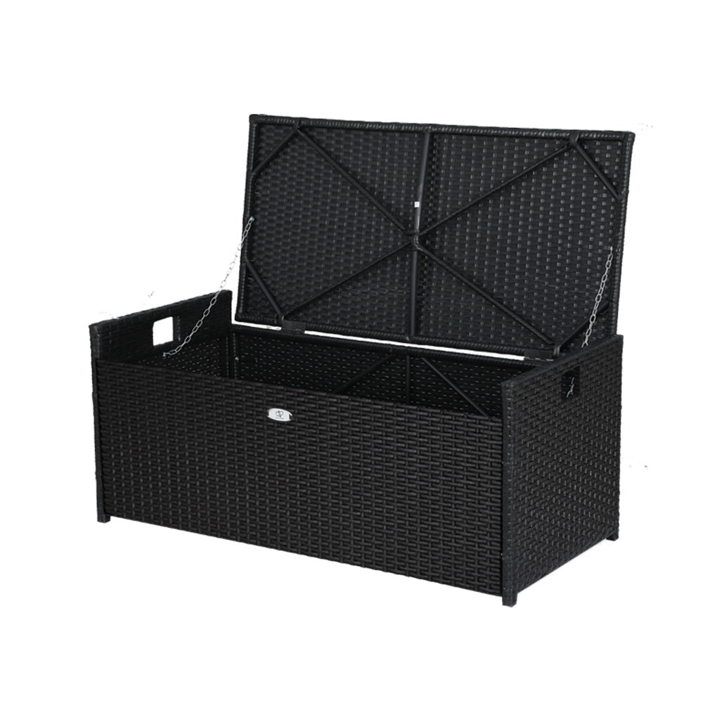 Gardeon Outdoor Storage Bench Box Garden Sheds Tools Wicker Cushion Patio Chair-Home & Garden > Storage-PEROZ Accessories