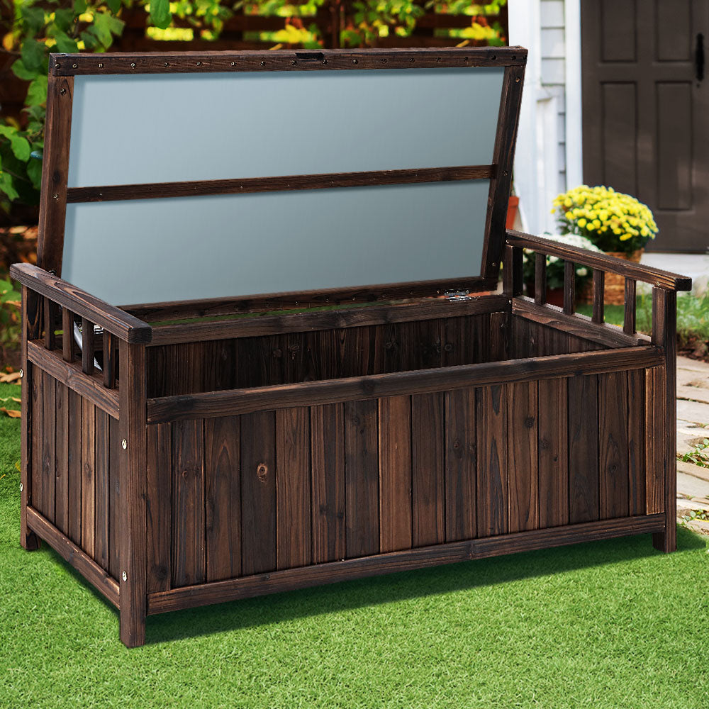Gardeon Outdoor Storage Box Wooden Garden Bench Chest Toy Tool Sheds Furniture-Furniture &gt; Outdoor-PEROZ Accessories