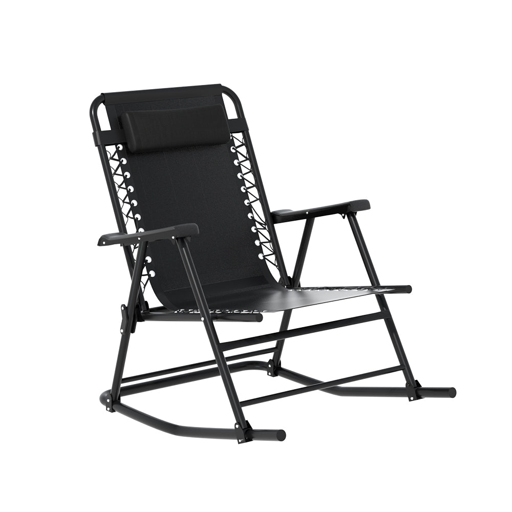 Gardeon Outdoor Rocking Chair Folding Reclining Recliner Patio Furniture Garden-Furniture > Outdoor-PEROZ Accessories