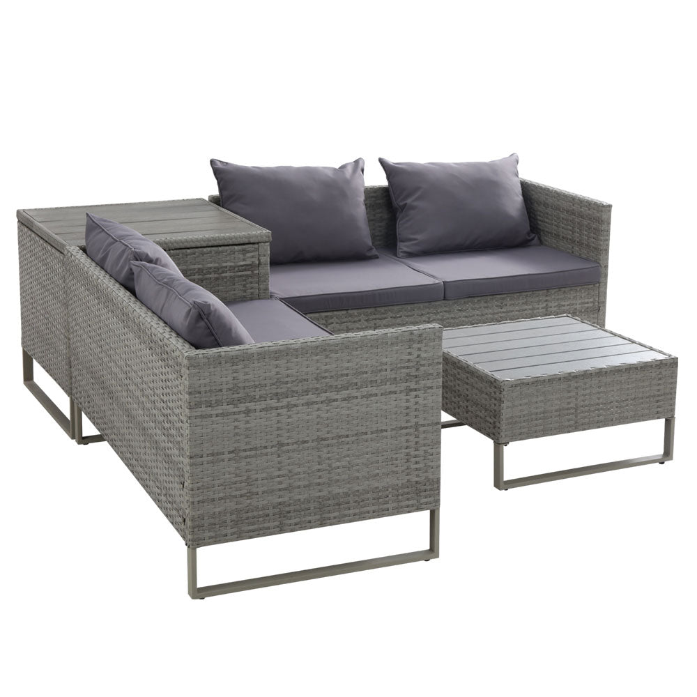 Gardeon Outdoor Sofa Furniture Garden Couch Lounge Set Patio Wicker Table Chairs-Furniture > Outdoor-PEROZ Accessories
