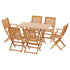 Gardeon 7PCS Outdoor Dining Set Garden Chairs Table Patio Foldable 6 Seater Wood-Furniture > Outdoor-PEROZ Accessories
