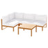 Gardeon 5 Pieces Outdoor Sofa Set 4-Seater Acacia Wood Corner Lounge Setting-Furniture > Outdoor-PEROZ Accessories